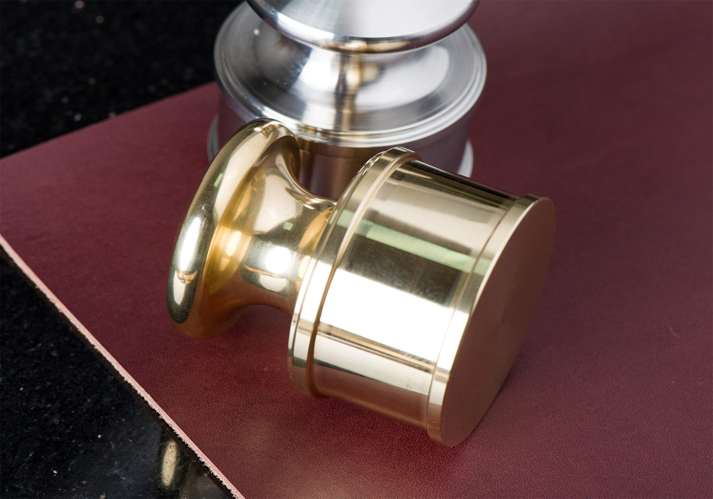 Heavy Leather Weight Brass&Stainless