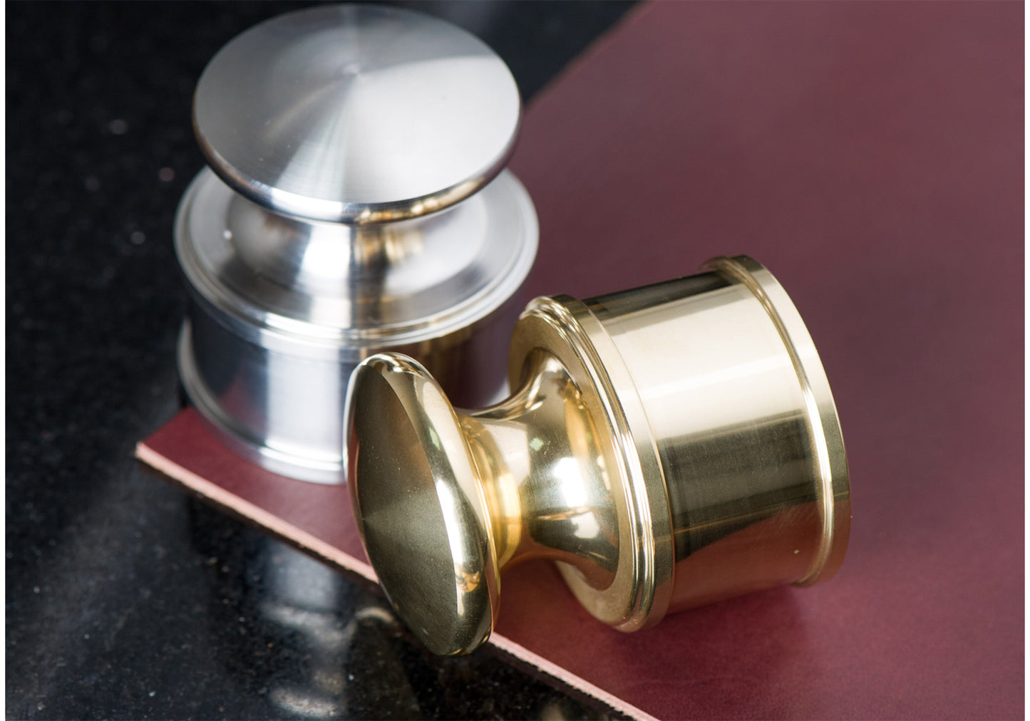 Heavy Leather Weight Brass&Stainless
