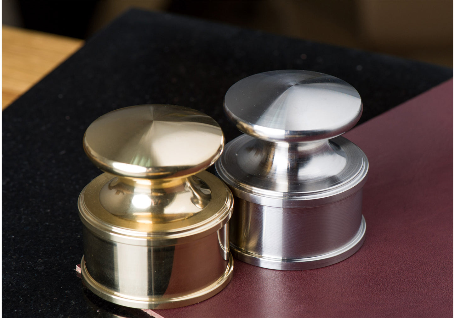Heavy Leather Weight Brass&Stainless
