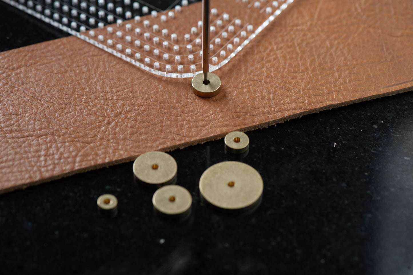 6PCS Stitching Wheel Leather Circular Margins