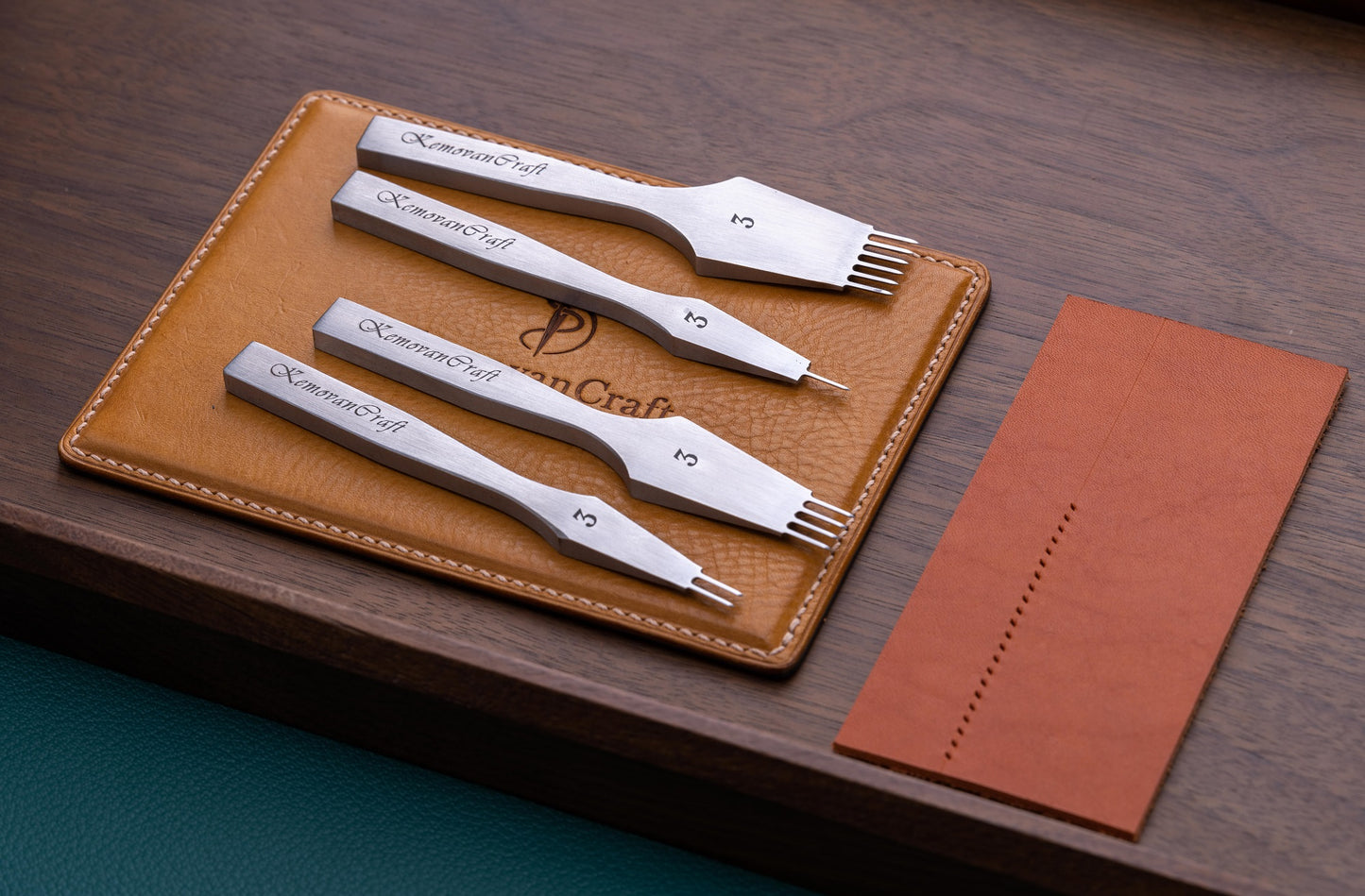 Leather Craft Diamond Pricking Iron Set 1+2+4+6 Prongs Diamond Chisles
