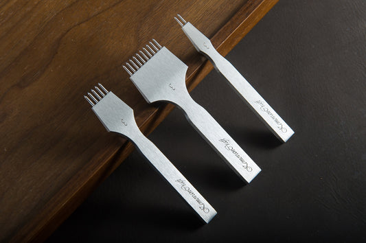 Leather Round Pricking Iron - Round Dent - Stitching Lacing Iron