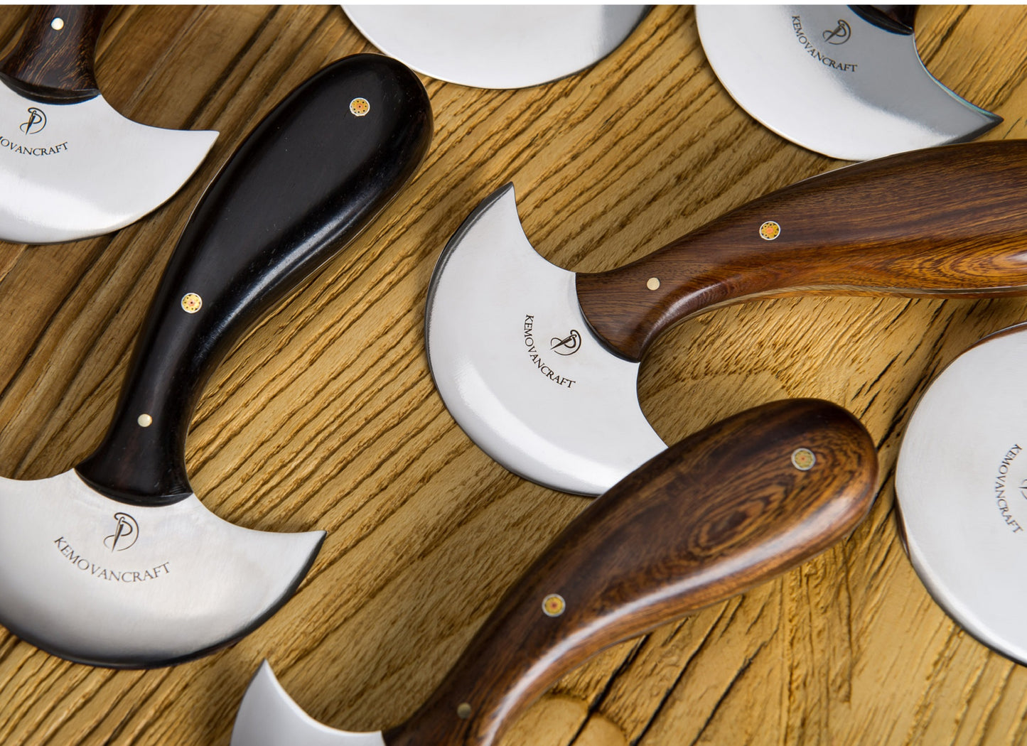 Leather Half Moon Knife Crescent Knife