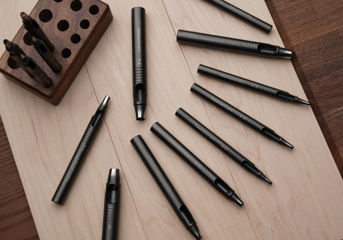 Leather Single Holes Punch Set - Single Punch + Wood Base