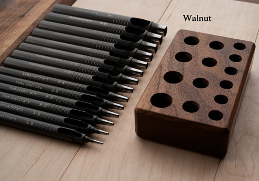 Leather Single Holes Punch Set - Single Punch + Wood Base