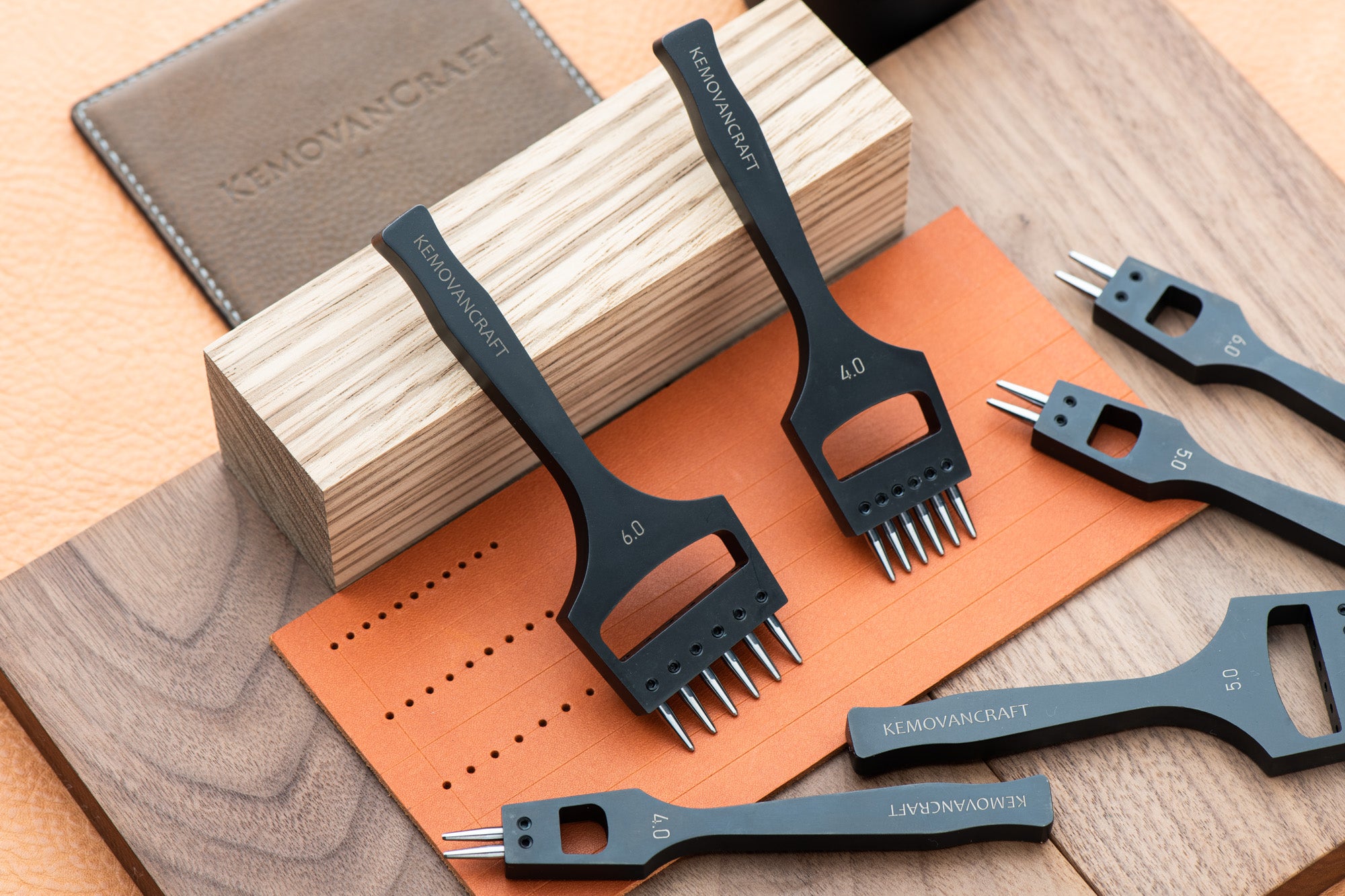 KemovanCraft Detachable Leather Round Chisels Round Stitching Chisel ...