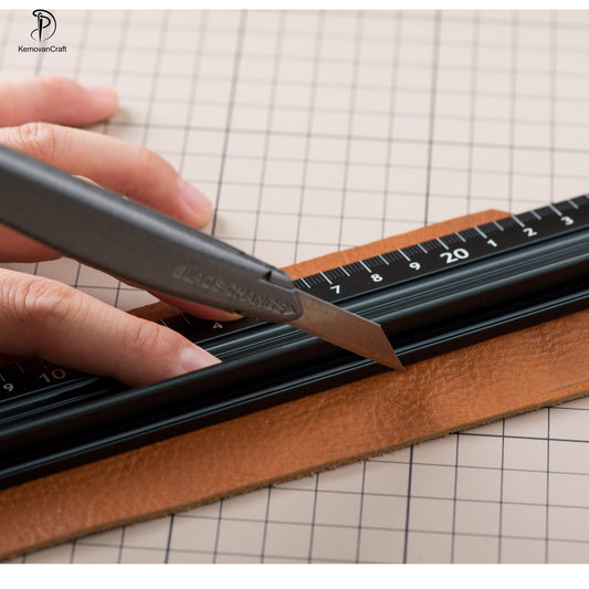 Leather Craft Scale Ruler Anti-cutting Hand Ruler