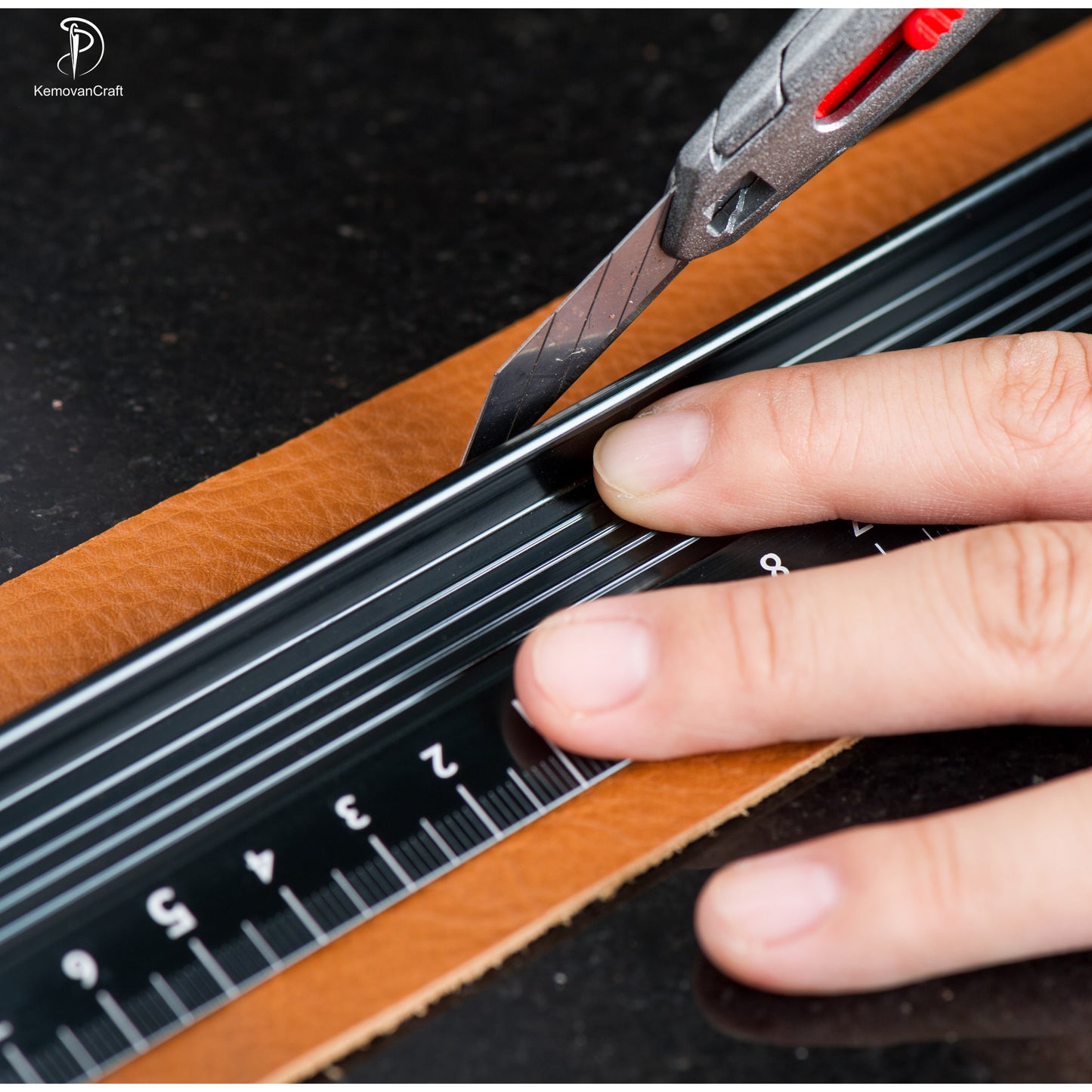 Leather Craft Scale Ruler Anti-cutting Hand Ruler