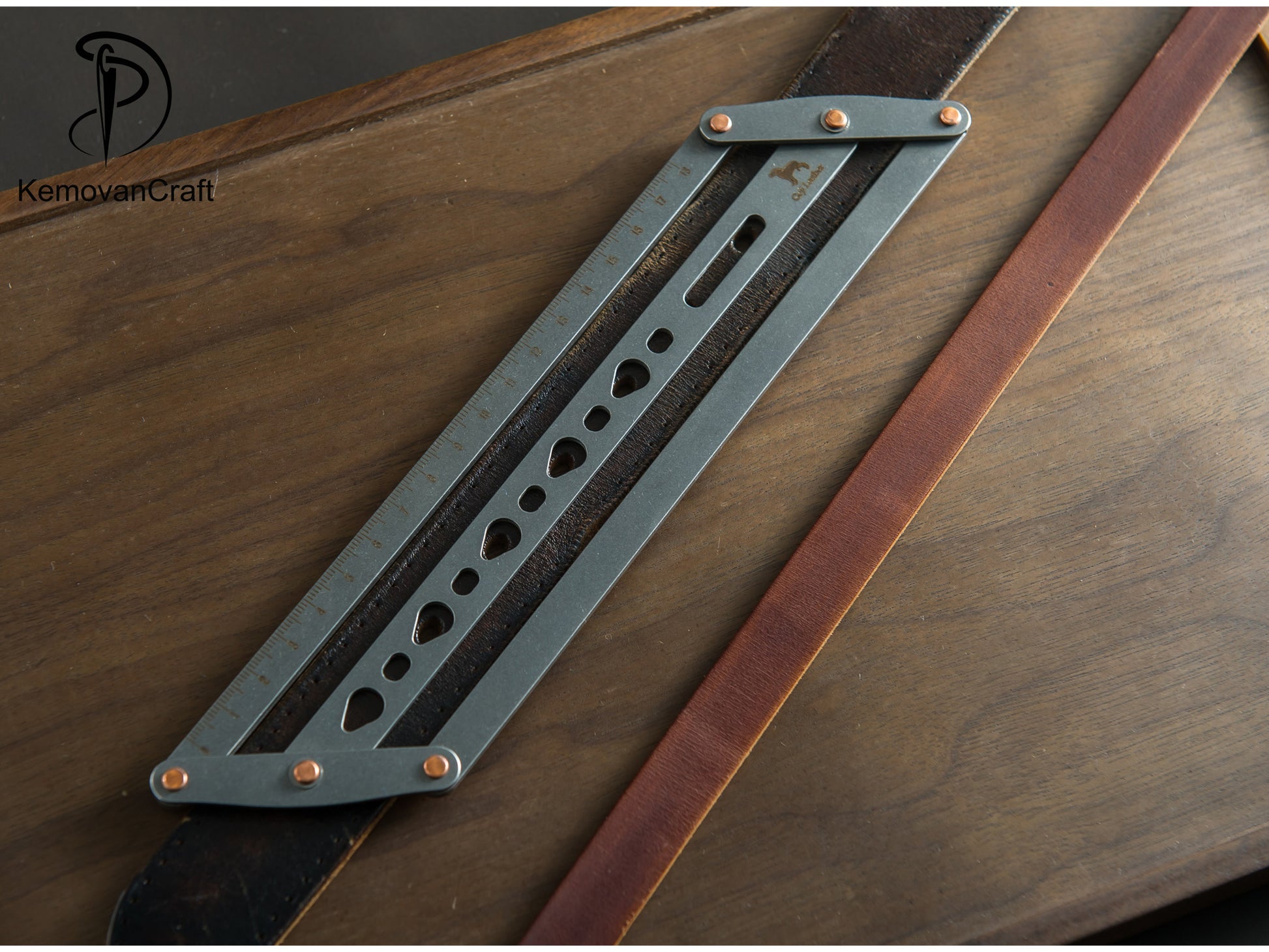 Leather Belt Hole Positioning Ruler Assist You Puching Belt Holes