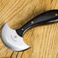 Leather Half Moon Knife Crescent Knife